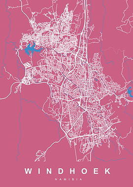 MAP WINDHOEK NAMIBIA