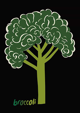 BROCCOLI Retro Poster