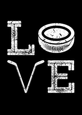 Ice Hockey Love Puck