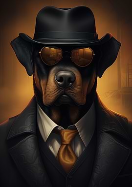 Rottweiler dog detective