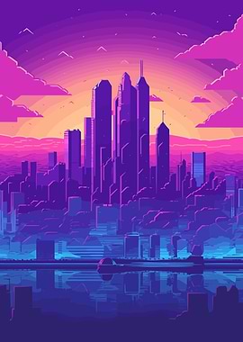 City Synthwave Retro