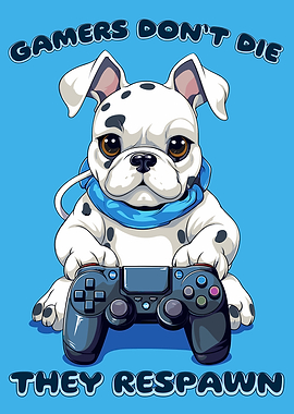 Bulldog Dog Gamer