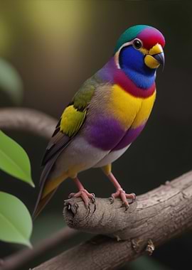 Gouldian finch bird