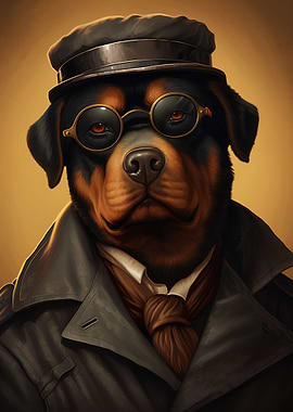 Rottweiler dog detective