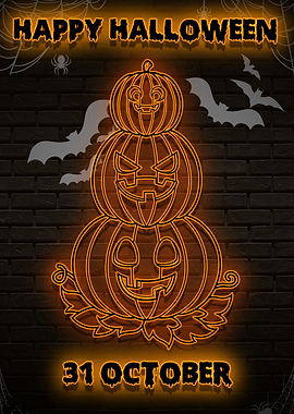 triple pumpkin halloween