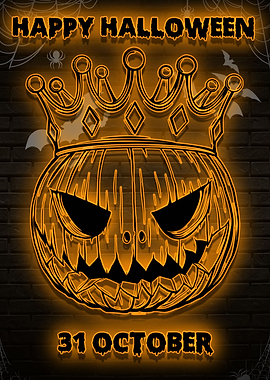 crown pumpkin halloween