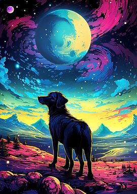 Cosmic Canine Serenity
