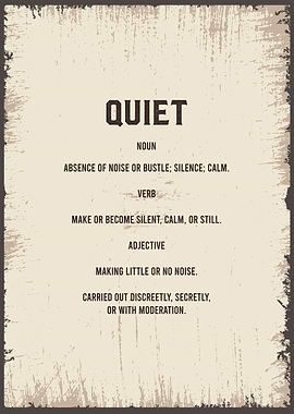 quiet funny definition