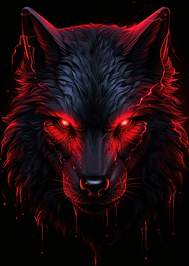 Wolf Red And Black Animals