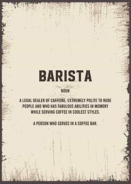 barista funny definition