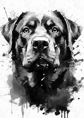 Rottweiler Black Portrait