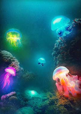 Fluorescent jellyfish vibe