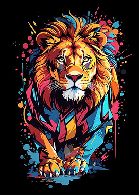 Lion Graffiti Style