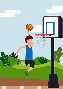 Basketball Flat Vector
