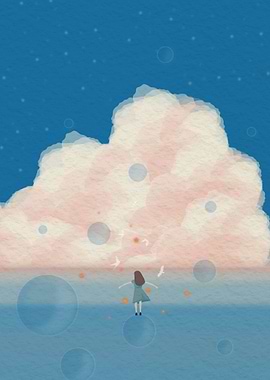 view over the blue ocean