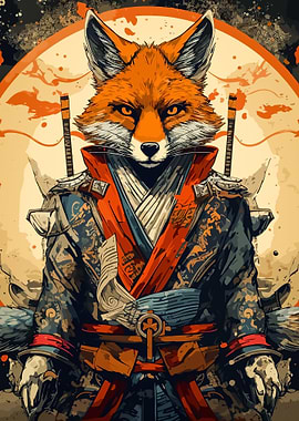 fox animal samurai