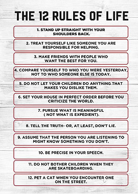 the 12 rules of lifes