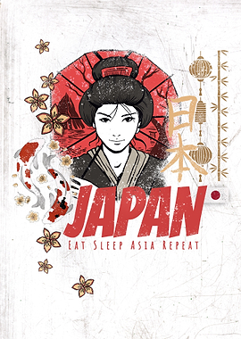 Japan Geisha Vintage Lotus