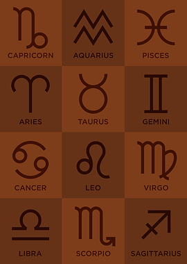 Zodiac Signs Abstract Pop
