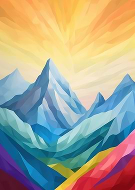 Geometric Mountain Peaks