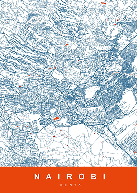 MAP NAIROBI KENYA