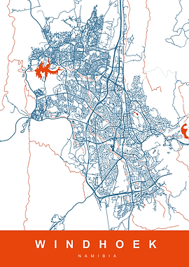 MAP WINDHOEK NAMIBIA