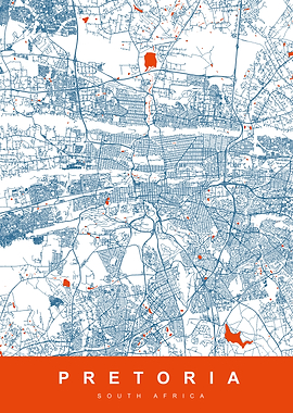 MAP PRETORIA SOUTH AFRICA