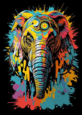 Elephant Head Graffiti