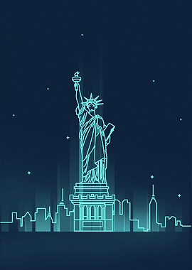 Liberty New York Neon