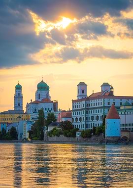 Sunset in Passau