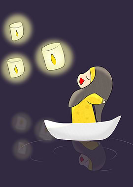 muslim little girl peace