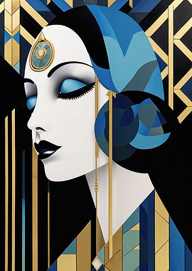 Deco Contrast Blue Gold