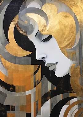 Deco Lady Metallic Shapes