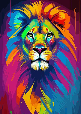 Colorful Lion