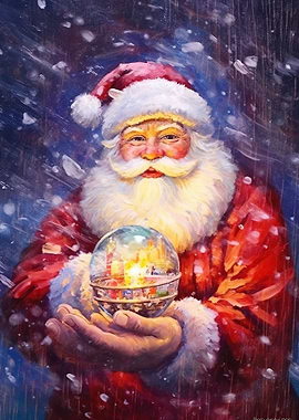 CrystalBall Santa Poster