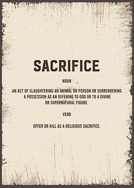 sacrifice