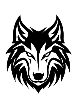 Wolf Stencil Design