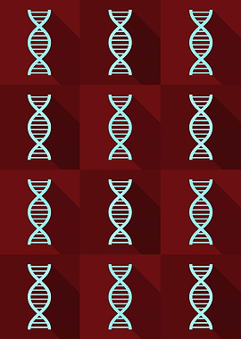 DNA Science Icons Pop Art