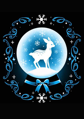 Snow Globe Deer