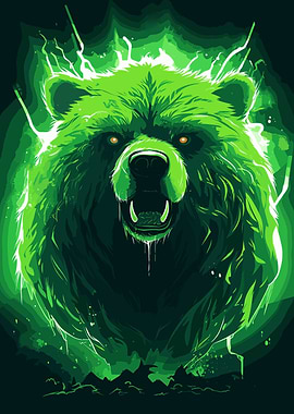 Wild Toxic Green Bear