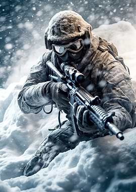 Soldier in The Snow