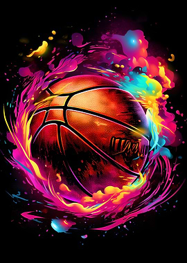 Abstract Basketball Art
