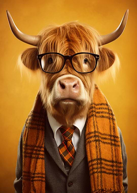 Dressed Highland Cow