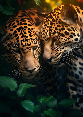 Jaguar Love Romance Hug