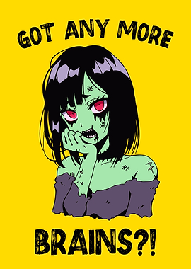 Anime Zombie Girl Brain