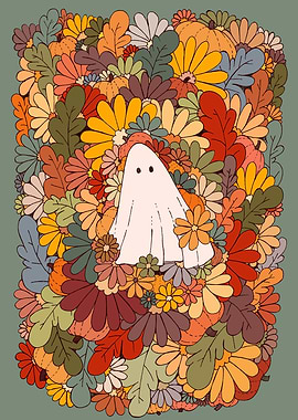 Ghost and flowers