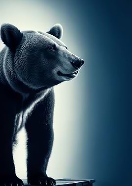 Black and white bear