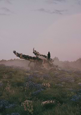 Deer Skull 3D Artwork