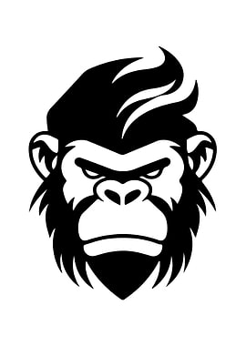 Gorilla Stencil Design