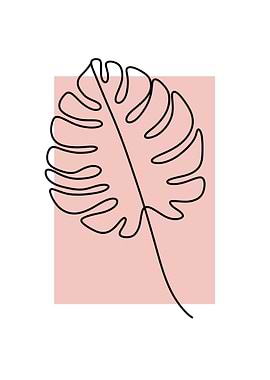 Monstera Leaf Minimalist 4